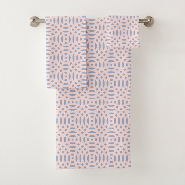 Colorful Contemporary Shapes Pattern Bath Towel Set (Insitu)