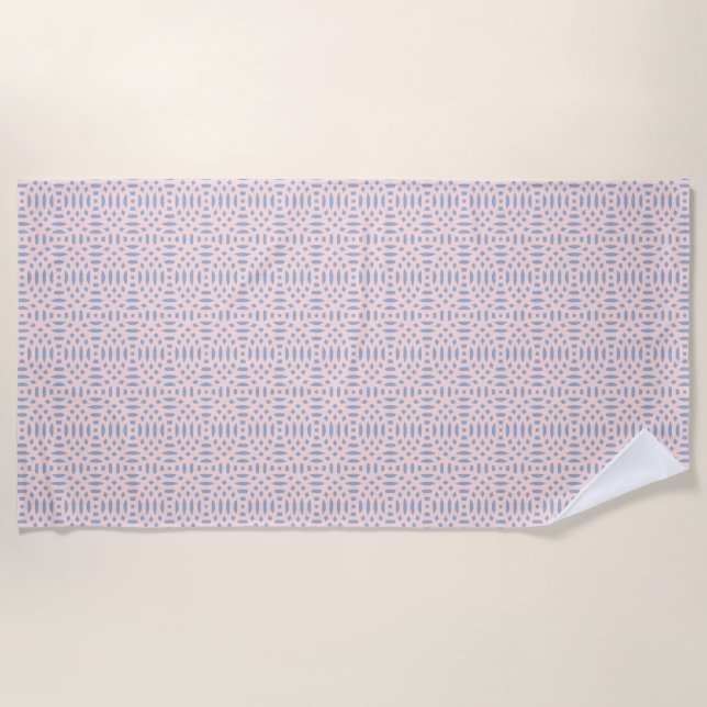 Colorful Contemporary Shapes Pattern Beach Towel (Front)