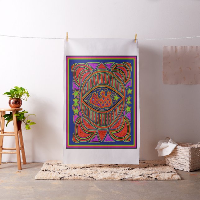 Colorful Contemporary Turtle - Tortuga Fabric (In Situ)
