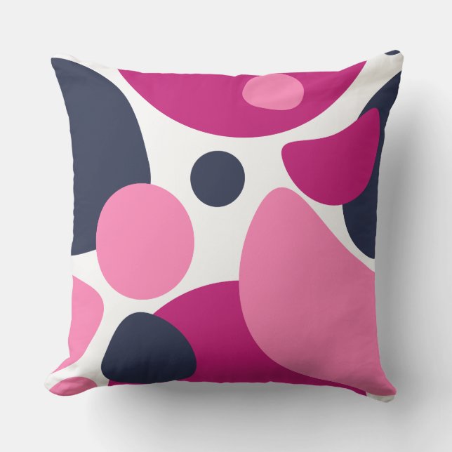 Colorful Contours of Soft Colors Throw Pillow (Front)