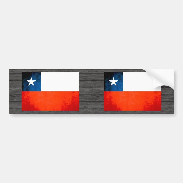 Colorful Contrast Chilean Flag Bumper Sticker (Front)