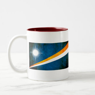 Colorful Contrast Marshallese Flag Two-Tone Coffee Mug