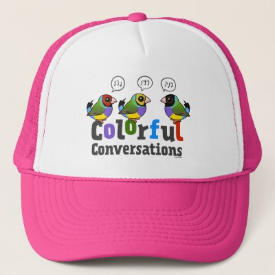 Colorful Conversations Birdorable Gouldian Finches Trucker Hat