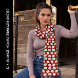 Colorful Cookies Macarons Dark Red Long Rectangle Scarf<br><div class="desc">Long rectangle chiffon scarf with a colorful macaron cookie pattern with a dark red background. Other sizes are available. Personalize it or Edit it using the Design Tool Bar to add Text or tiling and resize the image.</div>