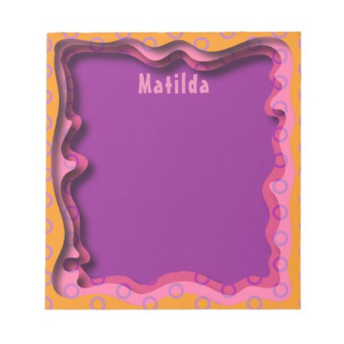 Colorful Cool Abstract Layered 3d Cutout Paper Notepad