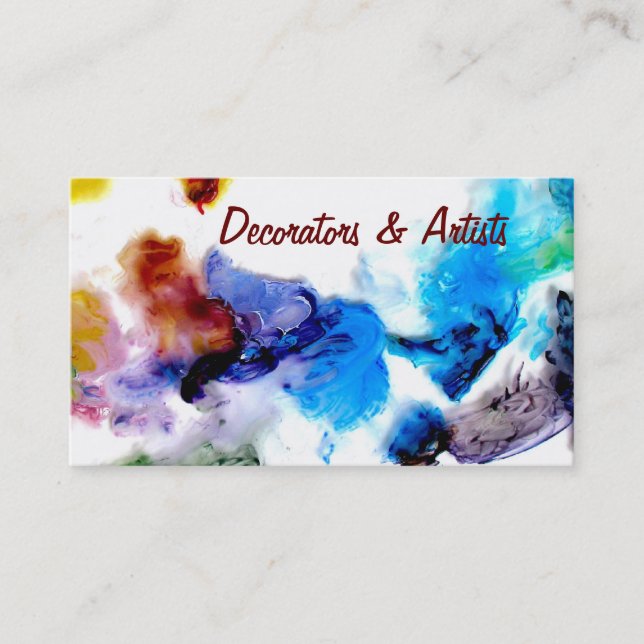 Colorful cool abstracts paints Business cards (Front)