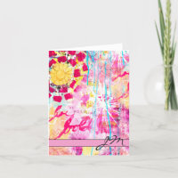 Colorful Cool Fun Abstract Whimsical Art Note Card