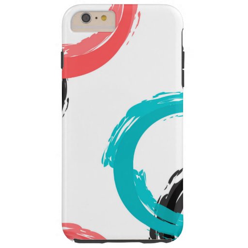 Colorful, cool, modern,trendy brush stroke circles tough iPhone 6 plus case