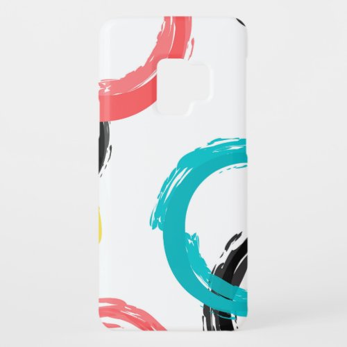 Colorful cool moderntrendy brush stroke circles Case_Mate samsung galaxy s9 case