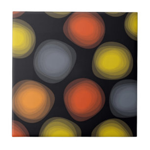 Colorful, cool, modern, trendy flower abstraction ceramic tile
