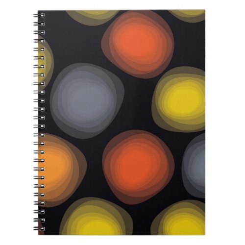 Colorful cool modern trendy flower abstraction notebook