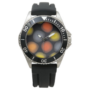 Colorful, cool, modern, trendy flower abstraction watch