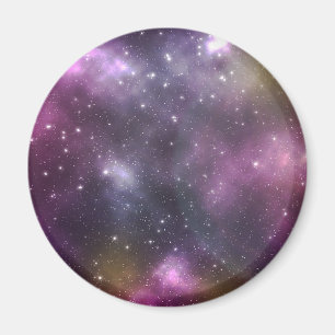 Colorful Cool Nebula and Stars in Space Magnet