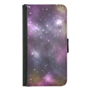 Colorful Cool Nebula and Stars in Space Wallet Phone Case For Samsung Galaxy S5