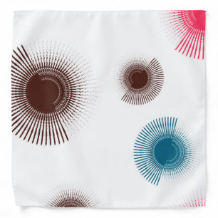 Colorful, cool, trend urban brush strokes circles bandana