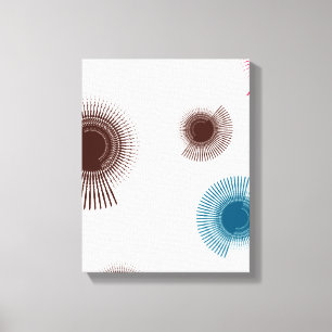 Colorful, cool, trend urban brush strokes circles canvas print