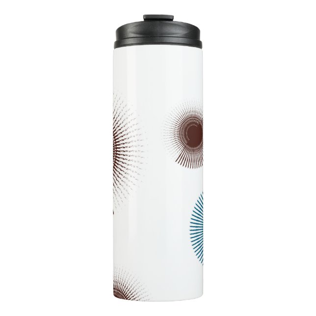 Colorful, cool, trend urban brush strokes circles thermal tumbler (Front)