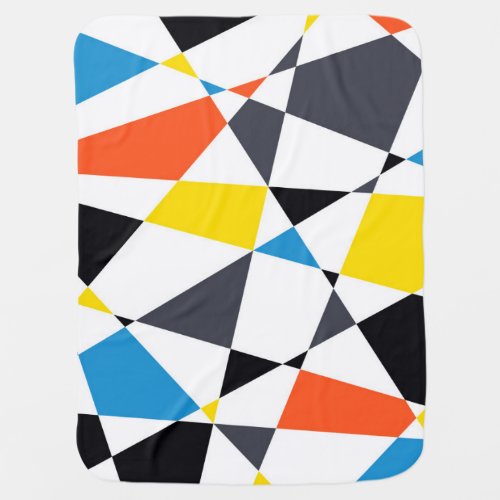 Colorful cool trendy modern geometric shapes baby blanket