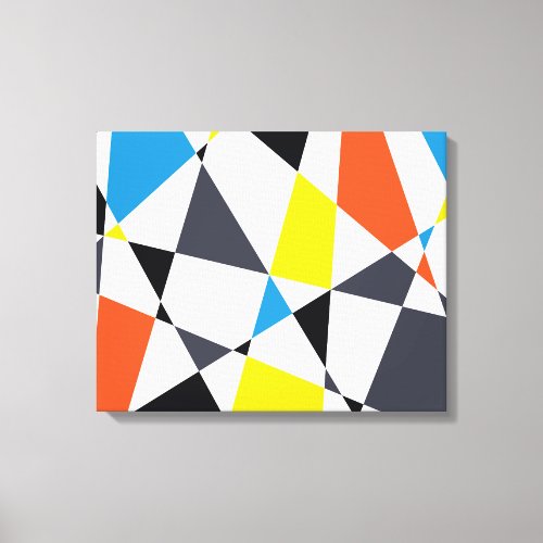 Colorful cool trendy modern geometric shapes canvas print
