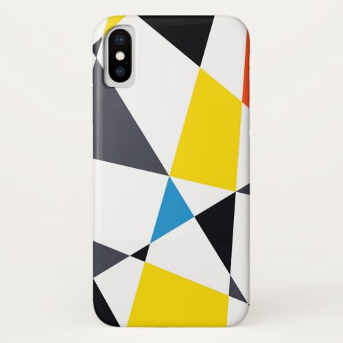 Colorful cool trendy modern geometric shapes iPhone XS case