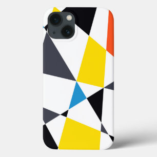 Colorful, cool, trendy, modern geometric shapes iPhone 13 case