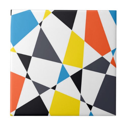 Colorful cool trendy modern geometric shapes ceramic tile
