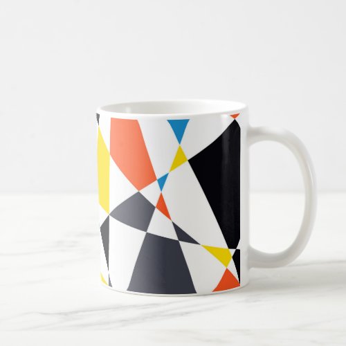 Colorful cool trendy modern geometric shapes coffee mug