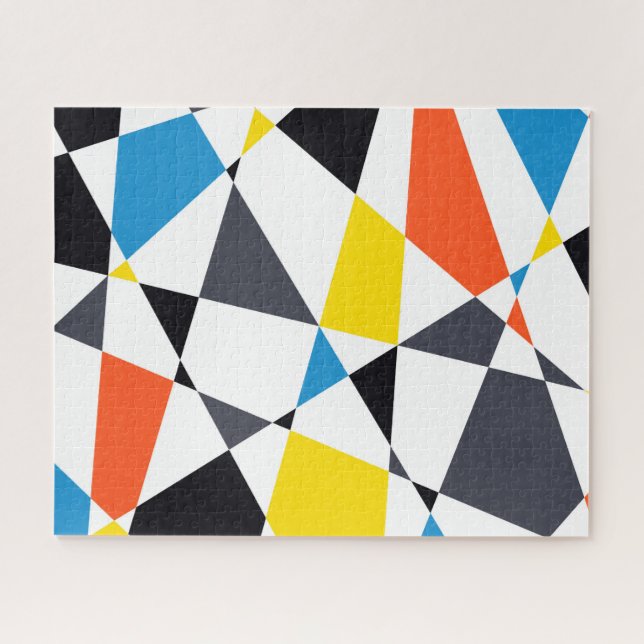 Colorful, cool, trendy, modern geometric shapes jigsaw puzzle (Horizontal)