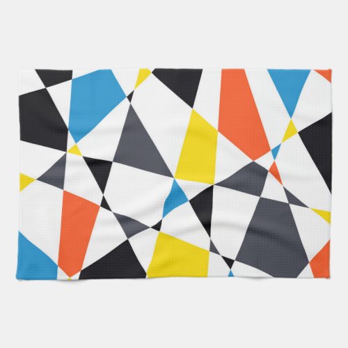 Colorful cool trendy modern geometric shapes kitchen towel