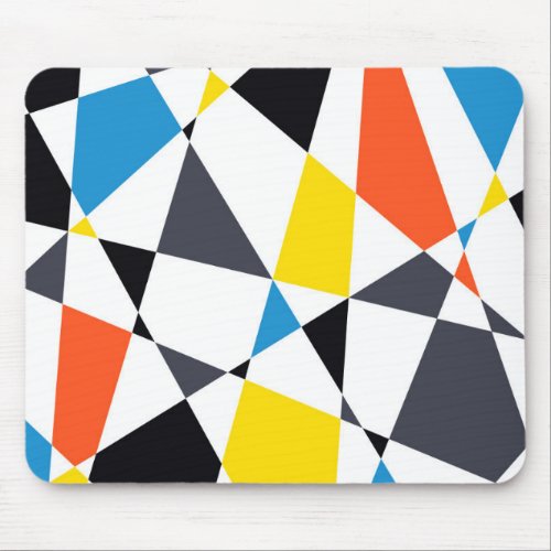 Colorful cool trendy modern geometric shapes mouse pad