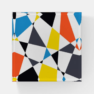 Colorful, cool, trendy, modern geometric shapes paperweight