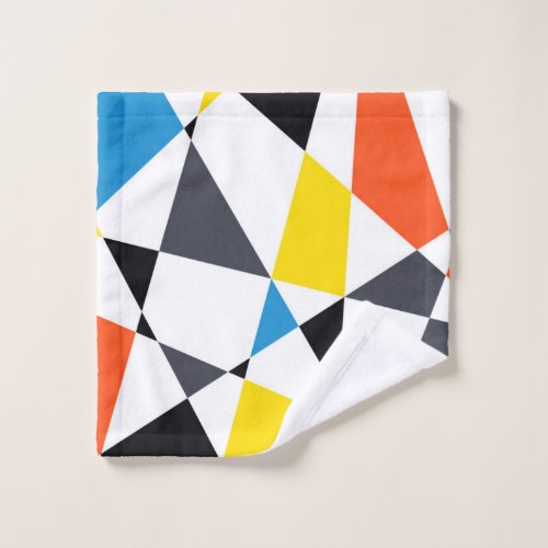 Colorful cool trendy modern geometric shapes wash cloth