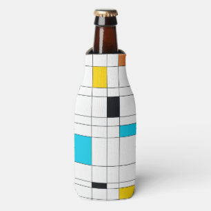 Colorful, cool, trendy, modern illustration art bottle cooler