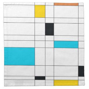 Colorful, cool, trendy, modern illustration art cloth napkin