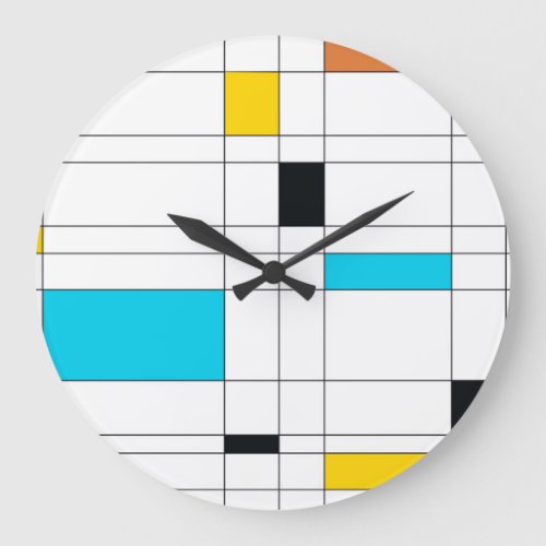 Colorful cool trendy modern illustration art large clock