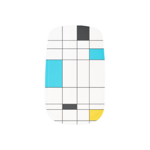 Colorful, cool, trendy, modern illustration art minx nail art
