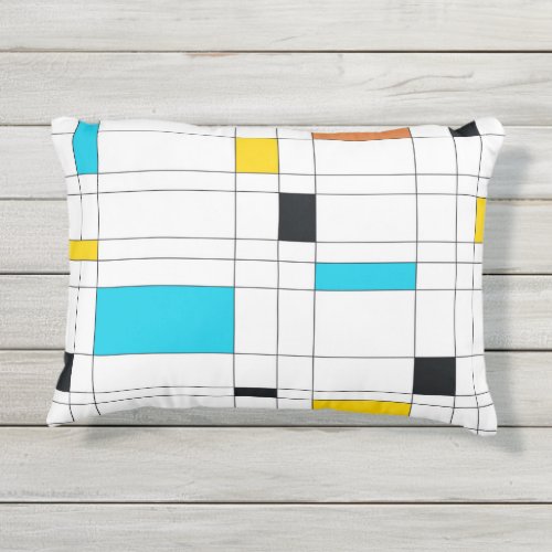 Colorful cool trendy modern illustration art outdoor pillow