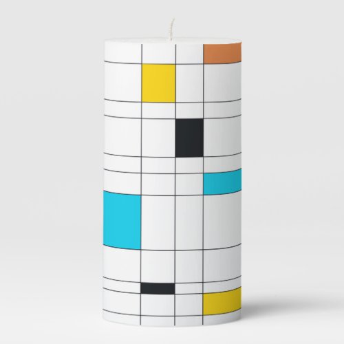 Colorful cool trendy modern illustration art pillar candle