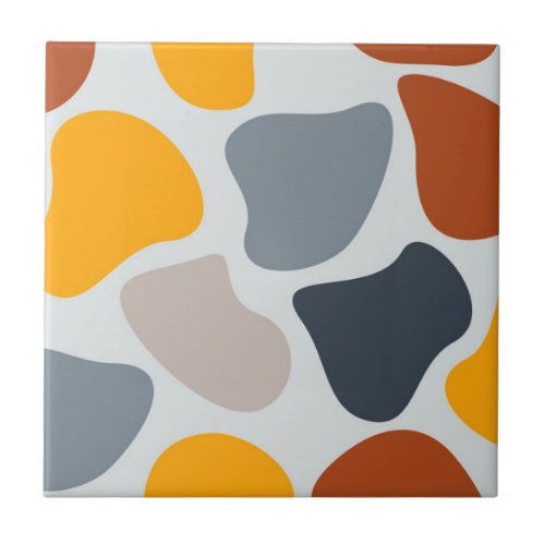 Colorful cool trendy modern organic geometric ceramic tile