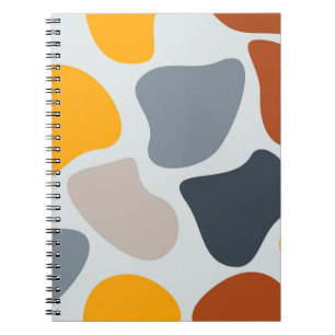Colorful, cool, trendy, modern organic geometric notebook