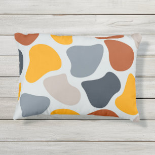 Colorful, cool, trendy, modern organic geometric outdoor pillow