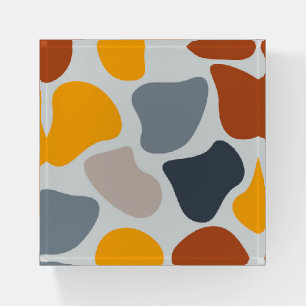 Colorful, cool, trendy, modern organic geometric paperweight