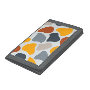 Colorful, cool, trendy, modern organic geometric tri-fold wallet