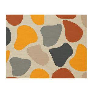 Colorful, cool, trendy, modern organic geometric wood wall art