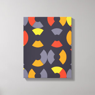 Colorful, cool, trendy, modern, urban circular art canvas print