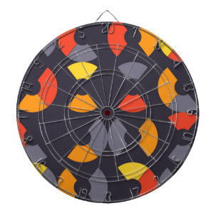 Colorful, cool, trendy, modern, urban circular art dart board