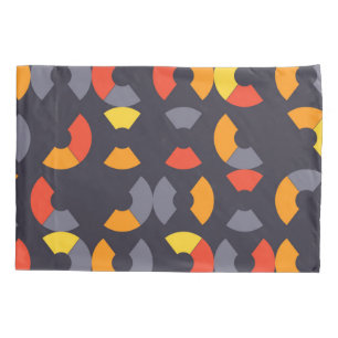 Colorful, cool, trendy, modern, urban circular art pillow case
