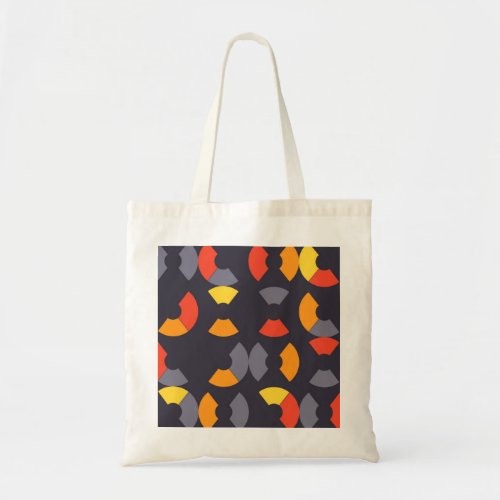 Colorful cool trendy modern urban circular art tote bag