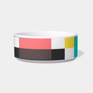 Colorful, cool, trendy, urban geometric shape art bowl
