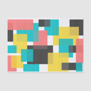 Colorful, cool, trendy, urban geometric shape art tissue paper